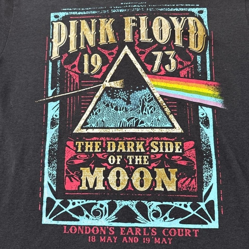 Pink Floyd Liquid Blue Dark Side of the Moon XL Retro Graphic Tee - Picture 2 of 6